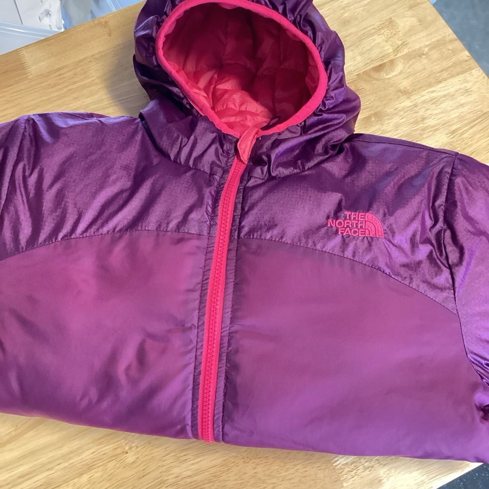 The North Face Girls Luna Down Reversible Puffer‎ Hooded Jacket, L 14-16